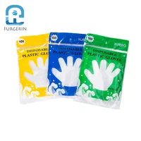 

100PCS Disposable Gloves Food Kitchen Plastic Gloves Disposable Transparent Cooking Gloves PE For Restaurant And Home