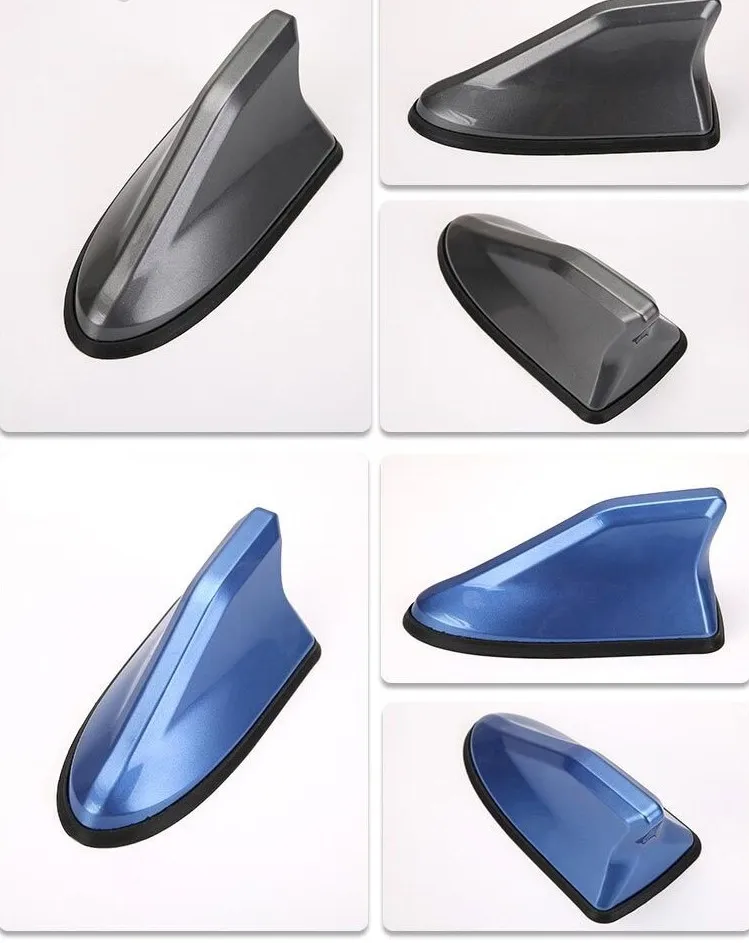 Black Universal Shark Fin Antenna For Car – AM/FM Radio Signal – Roof Mount – ECCPP