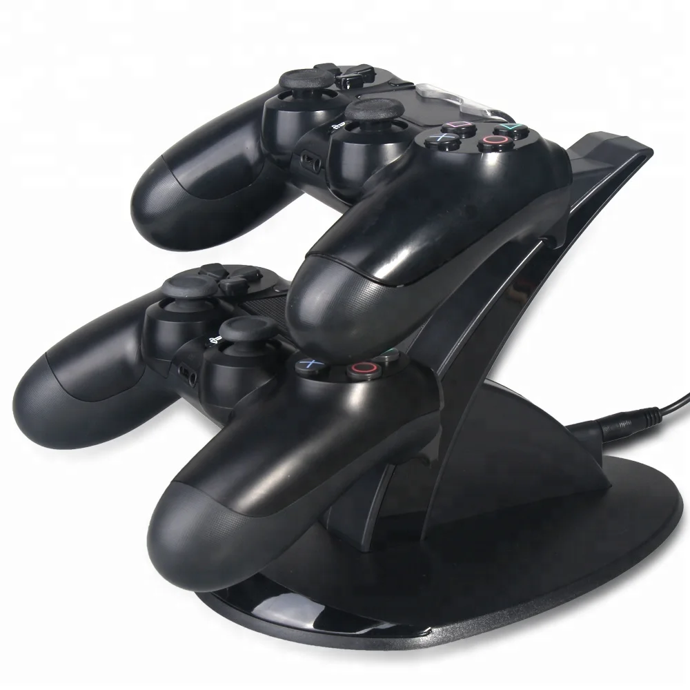

For Sony PS4 controller dual charging dock with led light, Black