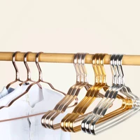 

Aluminum gold metal luxury wetsuit leather coat hanger for wardrobe non slip velvet hanger