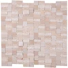 QS009 light grey color irregular natural stone slate wall art mosaic patterns