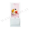 Transparent glass frame android advertising player floor standing kiosk network digital signage totem