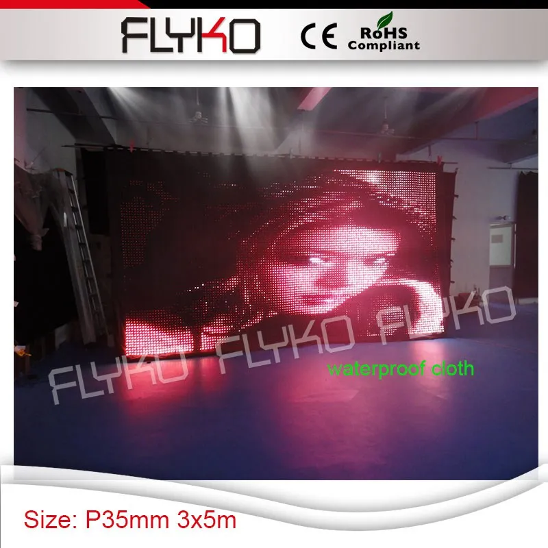 

highest resolution led nightclub waterproof curtain, Full color