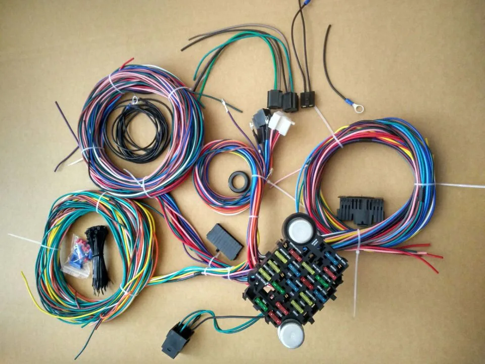 12v Universal Auto Wiring Harness Complete Kits With Connectors - Buy