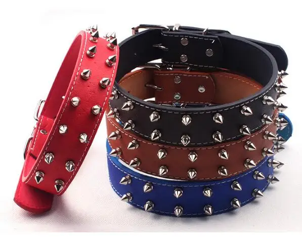 Hot Selling Dog Collar Spiked Dog Collar Pitbull Spiked Leather Dog Collar