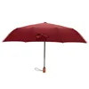 New innovation product wooden auto open close handle 10 ribs strong windproof runner 3 fold umbrella