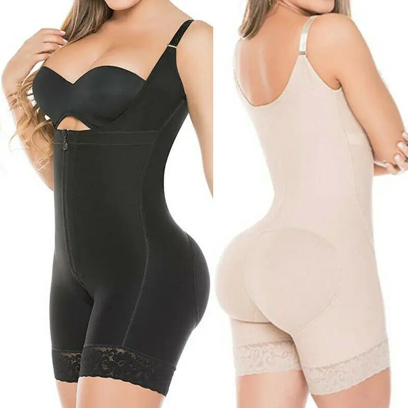 

Custom Plus Size Latex Interlayer Black Bodysuit Slim Women Full Body Shaper, N/a