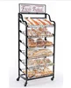 mobile grocery store used metal wire shelves stand bakery display rack for sale