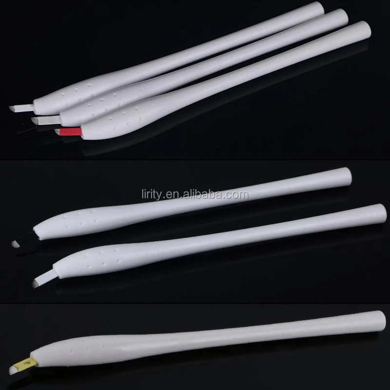 

Free shipping eyebrow disposable microblading pen with 12 CFneedle Blade Manual Microblade Needle Tool in Expiry date/Lot No, N/a