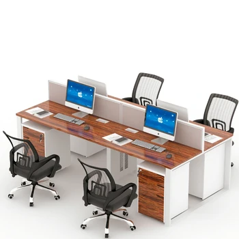 Economical Wood Office Furniture Computer Workstation View Multi