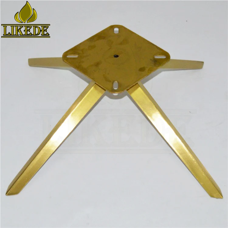 New Swivel Stainless Steel Sofa Base Legs Brushed Titanium Gold Chair Base With Electro-Plating for Apartments