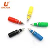 4mm banana socket Nickel plated insulated electrical terminal connector with thread M3*45 Binding post 10A panel opening 8mm