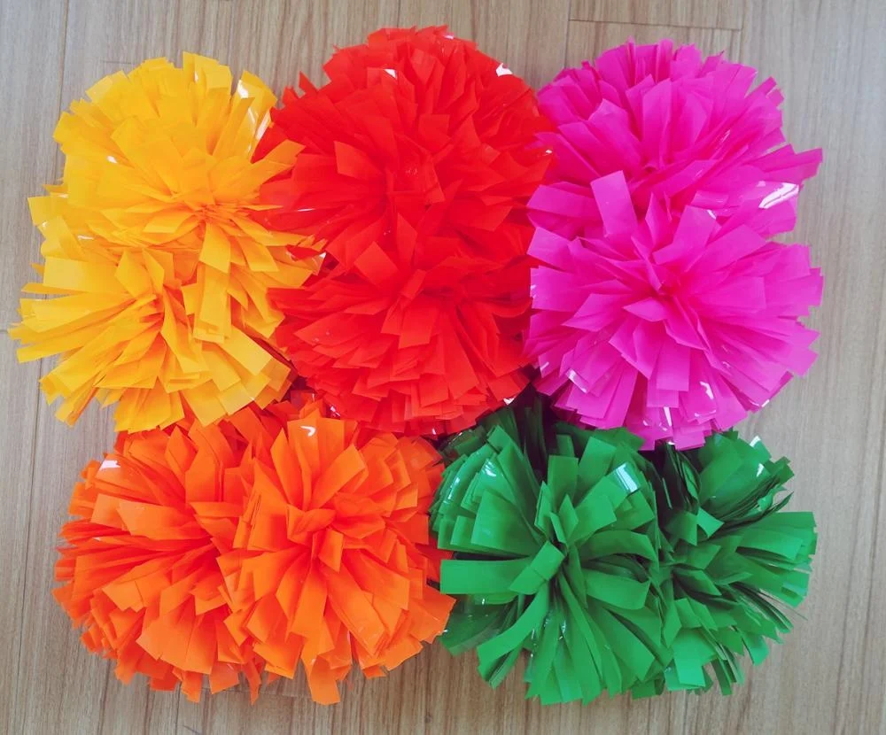 
neon green cheerleading pom poms 
