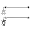 China manufacture stainless steel owl dangle industrial piercing barbell