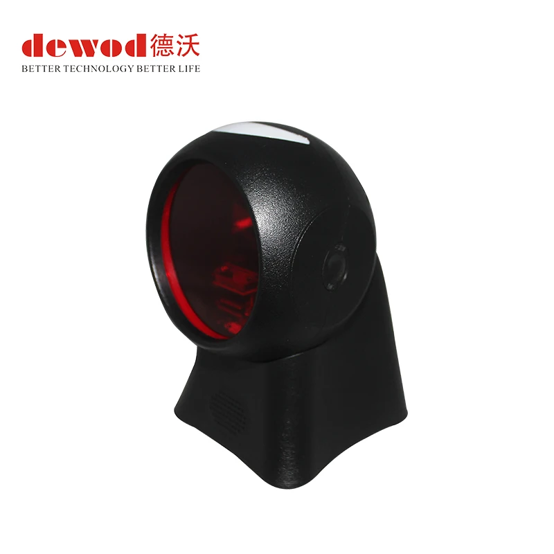

High Speed 1D Laser Desktop 20 Lines Omnidirectional Barcode Scanner, Black. white