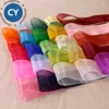 50 yards/roll gift packing decoration colorful silk organza ribbon