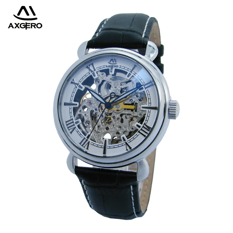 

Made in China manufacturer OEM rose gold exclusive men wrist stainless steel mechanical luxury skeleton automatic watch, N/a