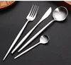 European - style Portuguese spray - painted 304 stainless steel gold western dining knife, fork, spoon and chopsticks set