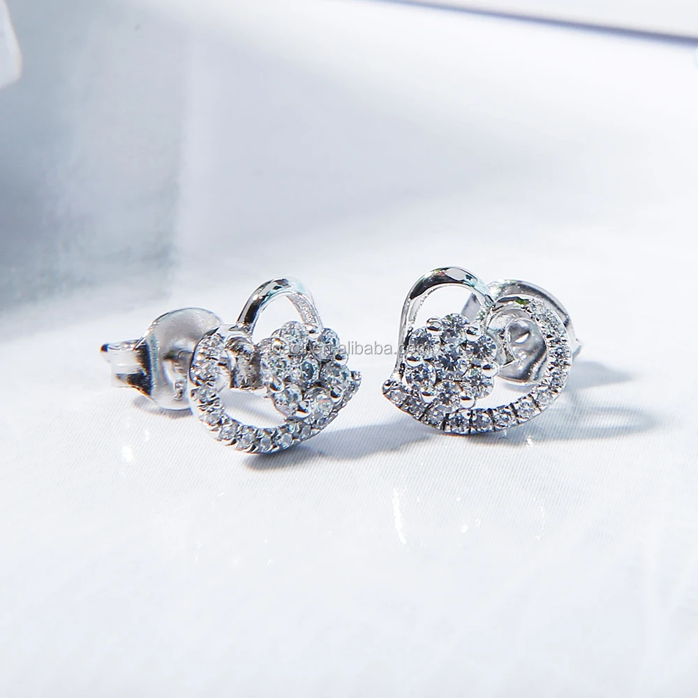 Sterling Silver Stud Single Stone Earring Designs With Nainen Koruja