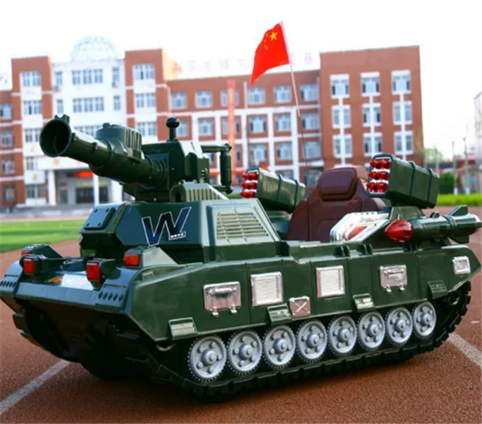 Promotion!!! Large plastic toy tank car kids car ride on toy