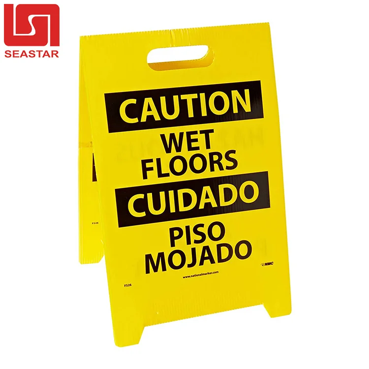 Corrugated Plastic Custom Yellow Signs Wet Floor Caution Sign