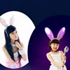Factory Supply LED Flashing Plush Easter Bunny Ears Headband