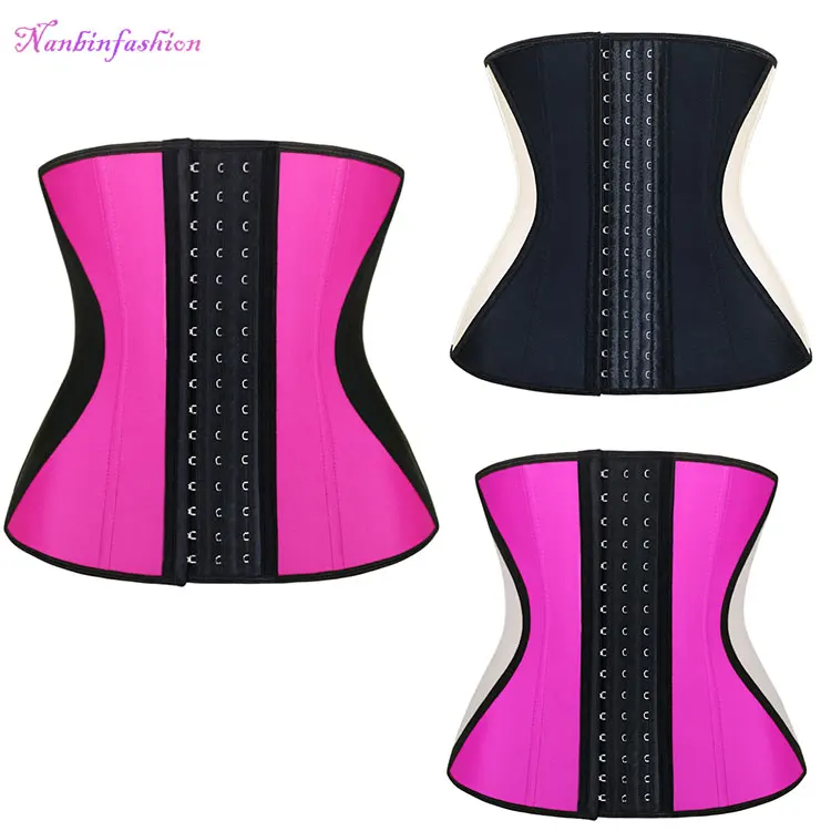 

Color Matched Slim Waist Corset Steel Bone Exercise Waist Trainer, As shown mature women sexy lingerie corset latex underwear