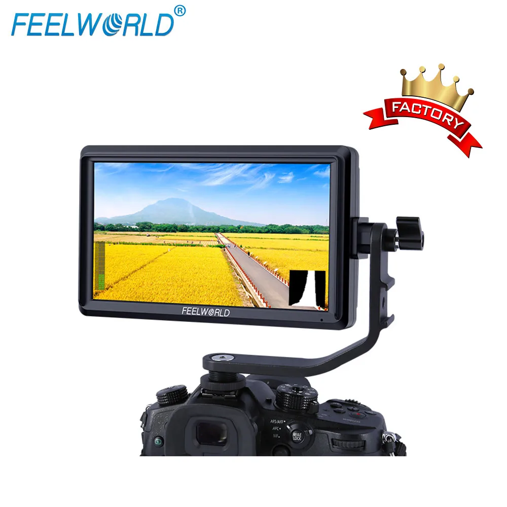 

FEELWORLD S55 DSLR Camera Field Monitor IPS 1280x720 4K HDMI Input Output 5 inch monitor with Peaking Focus Assist