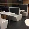 Party Chinese Restaurant Tables Eco-friendly solid surface made with stainless steel legs