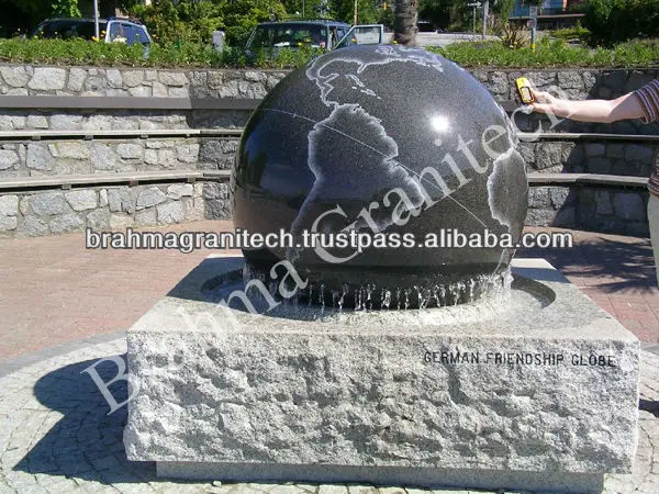 
rock stone fountain balls 