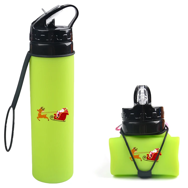 

Water Bottles Drinkware Type color changing Foldable Silicone water bottle, Adjustable color silicone water bottle