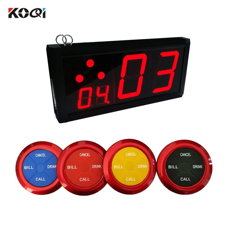 

Ycall Wireless Call Bell System Cafe Hotel Waiter Calling Button System