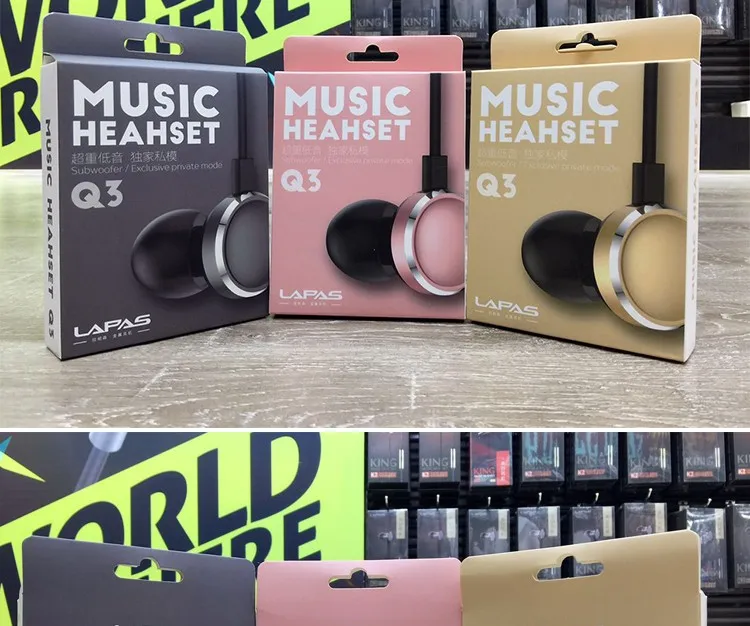 Comfortable Sounds Metal Earphone With Wired Headphones Earphone