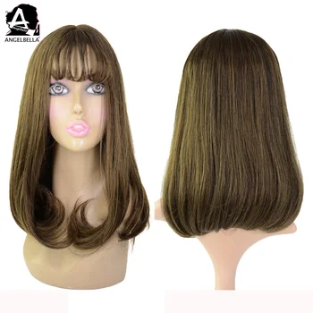 Angelbella Synthetic Wigs Highlight 2 Colors African American Wigs