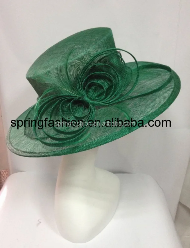 dark green wedding hat