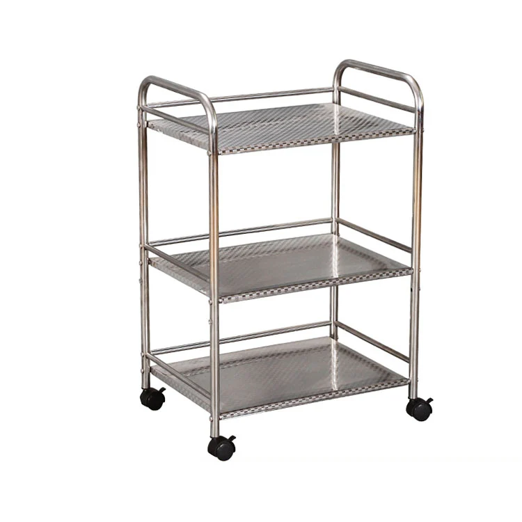 

Stainless Small Outdoor Mobile Microwave Vegetable Utility Furniture Storage Trolley Kitchen Cart