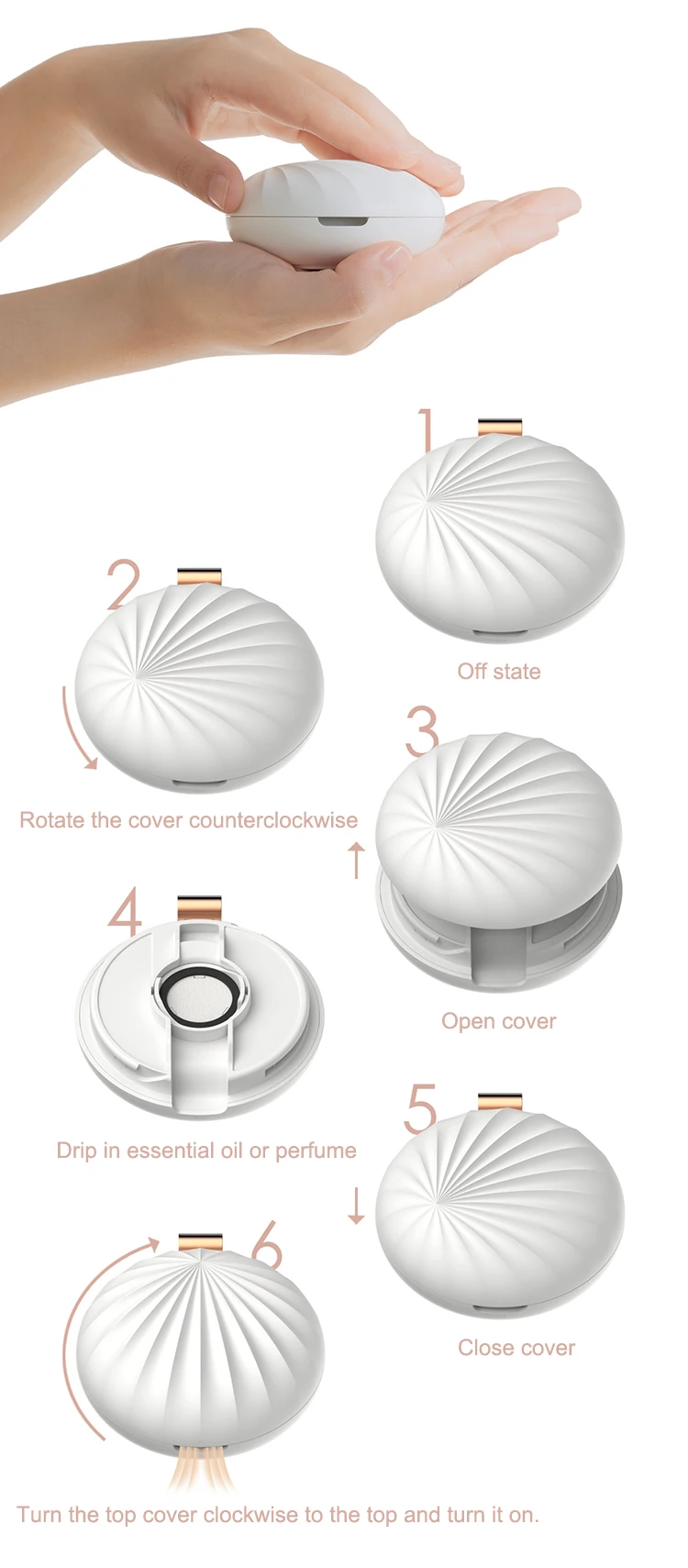 Support Various Devices Daily essential oil Moisturizing Portable Aromatherapy Diffuser