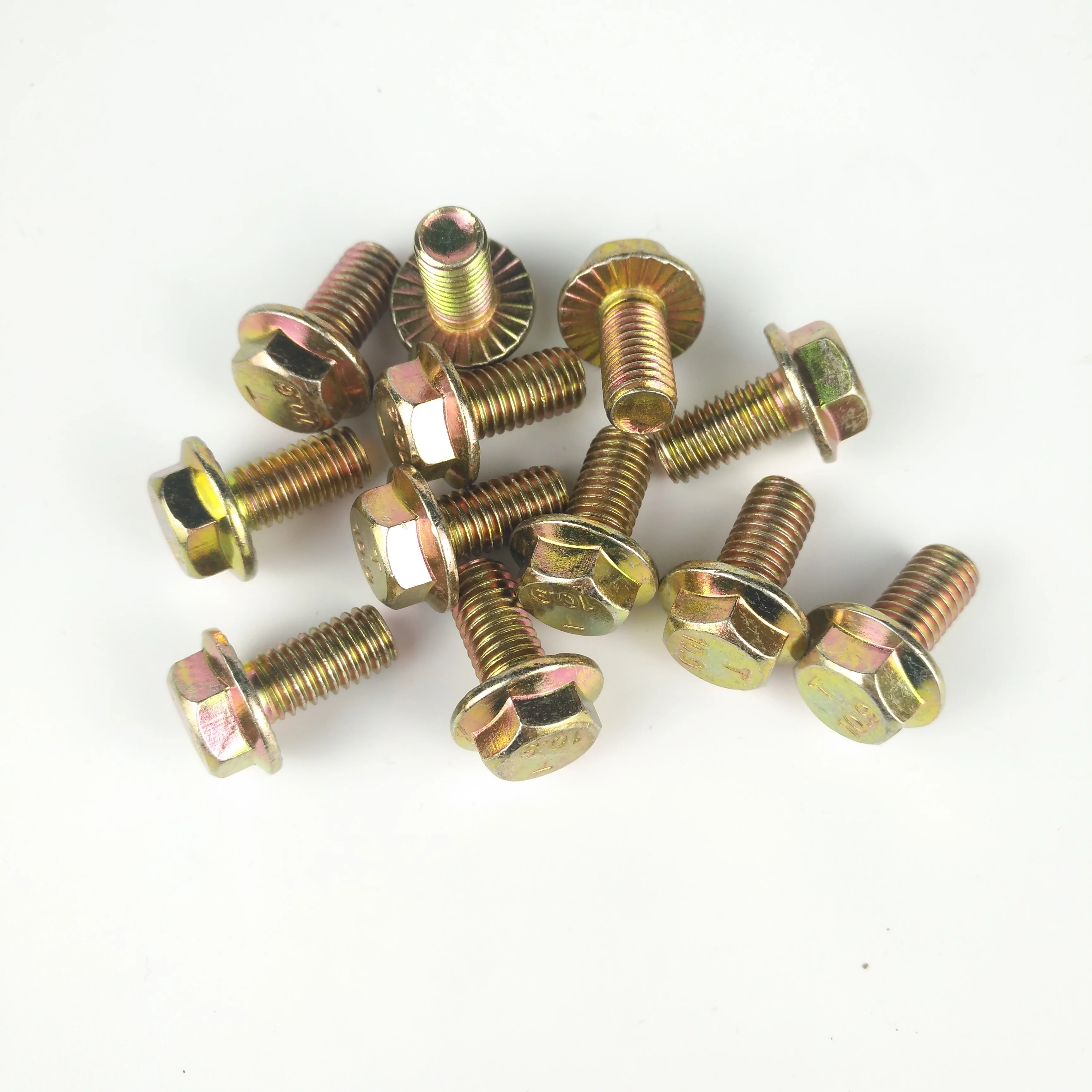 
Hexagonal Flange DIN6921 class 10.9 hex flange bolts 