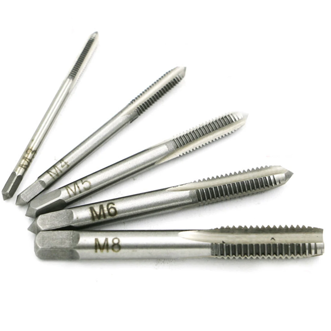 3Pcs/Set M3/M4/M5/M6 HSS Machine Hand Screw Thread Metric Plug Tap Tool Kit 