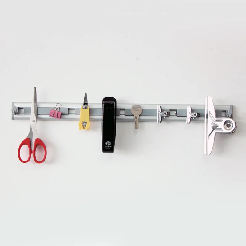 

Customized Good Quality magic aluminum wall mounted grey magnetic kitchen wall rack
