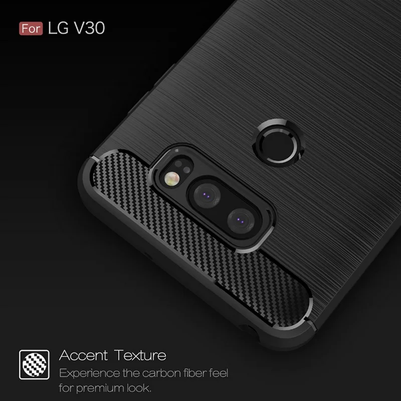 Carbon Fiber Tpu case For LG V30 soft cover
