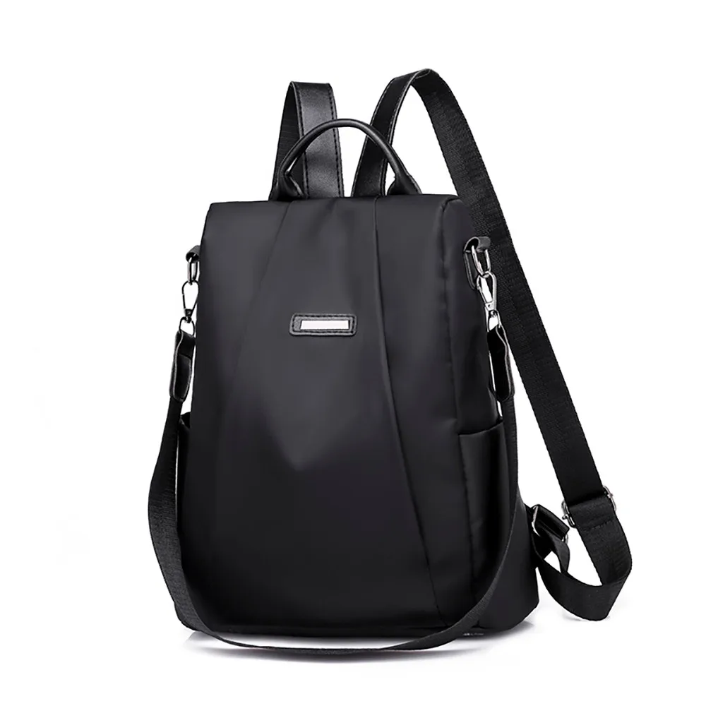 

Women fashion Solid ZipperTravel Female Oxford travel anti-theft cloth backpack bag
