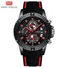 MINI FOCUS 2019 New Style Men Fashion Watch 3D Bolt Multi Function Sports Rubber Strap Top Brand Luxury Designer Analog Quartz