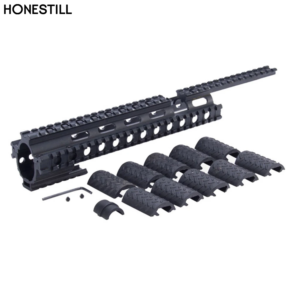 

MNT-T228 Tactical Quad Rail System for Ruger 10/22 Commando Ar airsoft Aluminum Handguard Weaver Keymod With Interlocking System, Black