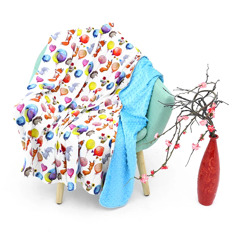 

31 colors available custom design knit cotton kids jersey blanket, N/a