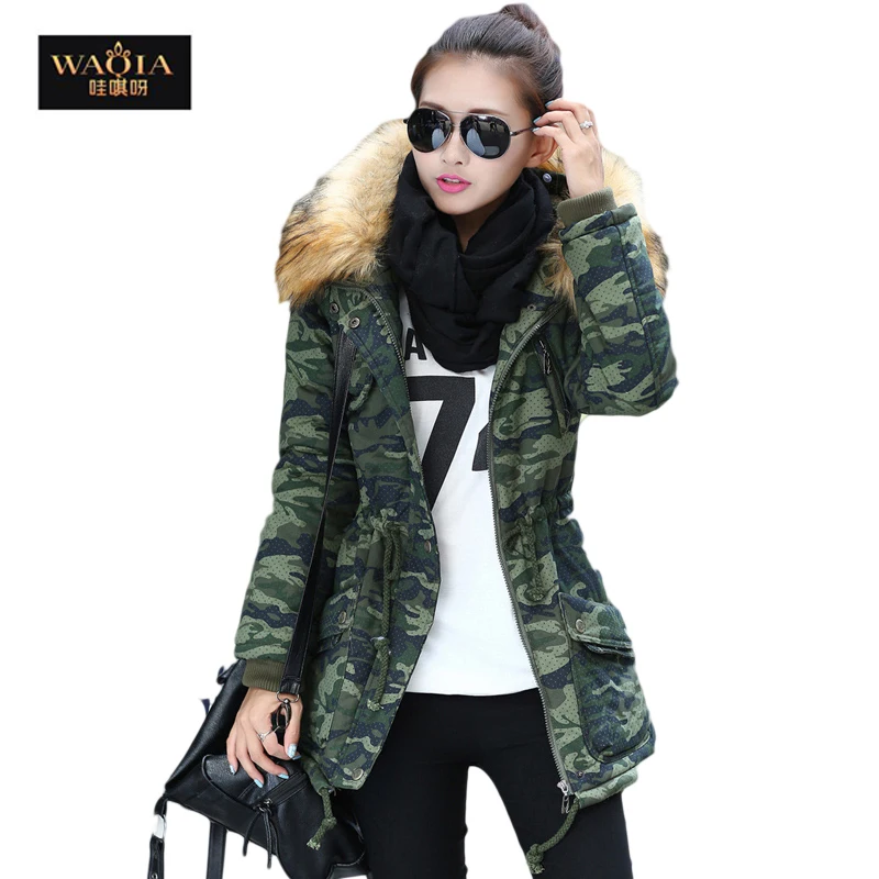 ladies camo winter coat