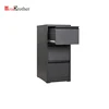 Office Furniture 3 Drawer Map Steel Black Locker File Cabinets Vintage Metal Waterproof Vertical Storage Filing Cabinet Tool Box