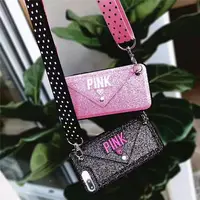 

2019 new Luxury Glitter Embroidery Leather Case for samsung S10 bling phone wallet Case For iphone11 pro XS Max X 8 6 6s