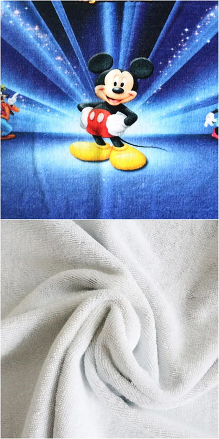 Hot sale Cheap Custom Logo Cartoon Figure 100% Cotton Photo Digital Printed Face Towel For Baby Kids