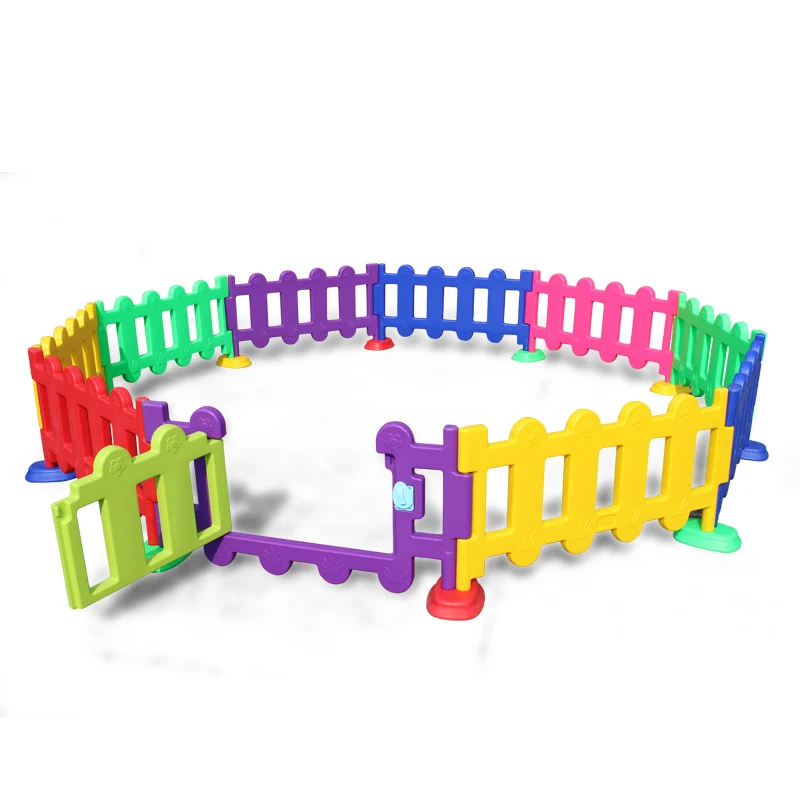 Colorful Daycare Kids Indoor Plastic Fence Activity Center Plastic